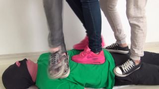 Foot Fetish Beauties - Full body and neck trampling! - Candy, Loren, Sasha - Jumping - femdom - femdom porn femdom castration-1