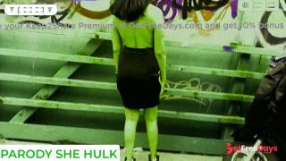 REAL PUBLIC PARODY SHE HULK OUTSIDE GIVING BLOWJOB HENTAI REAL TOON-8