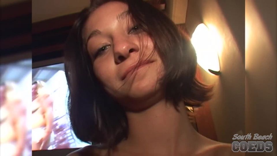 One Hot Girl Dildo Masturbating On The Tour Bus With  Closeups