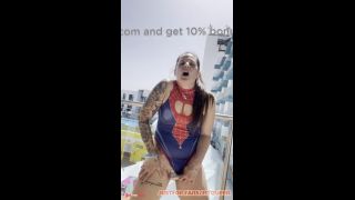 Spiderwoman MASTURBATING On The Terrace-7