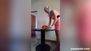 xxx clip 48 planet femdom solo female | Peep Leak - Cute Amateur Babe Masturbates With A Carrot | hd videos-0