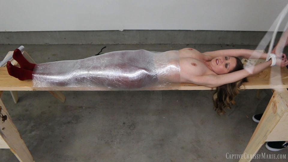 Board Bound Mummification - CaptiveChrissyMarie.