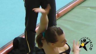 Voyeur - Warm Up In Tight & Sexy Spandex Shorts,  on voyeur -2