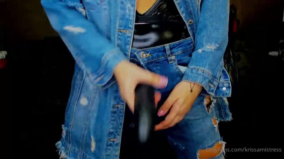 video 19 Krissa Mistress – Demin Mistress Will Fuck Your Holes With My BBC - dirty talking - pov ffm femdom