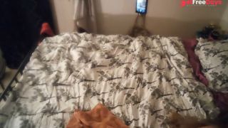 Papi catches me smoking half naked in his bed and lifts up my skirts and fucks my pink wet pussy-7