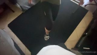 Beastcage Ballbusting - The guy checks his balls to see how strong they are.-8
