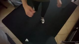 Beastcage Ballbusting - The guy checks his balls to see how strong they are.-9