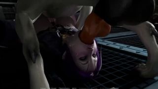 Uncensored Hentai 69 position with space creature. deep Throat-0