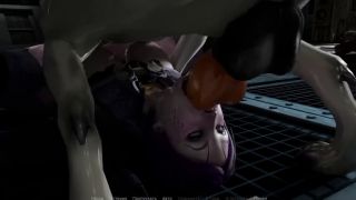 Uncensored Hentai 69 position with space creature. deep Throat-3
