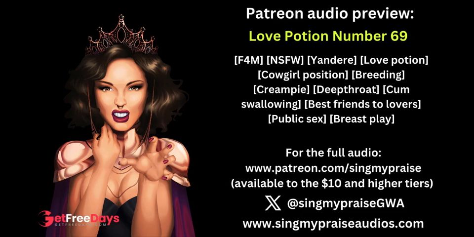 [GetFreeDays.com] Love Potion Number 69 erotic audio preview -Performed by Singmypraise Sex Leak January 2023