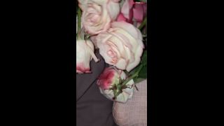 I masturbate my feet with roses-7