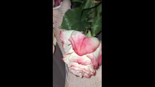 I masturbate my feet with roses-9