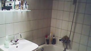 Sweet naked daughter in the bathroom Voyeur-2