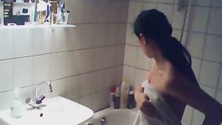 Sweet naked daughter in the bathroom Voyeur-8