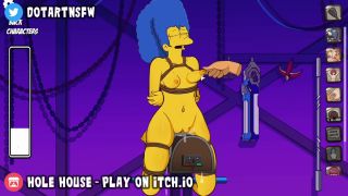Hole House - Marge Simpson MILF Bondage Spanking And Breast Play Orgasm - Hole House Game-1