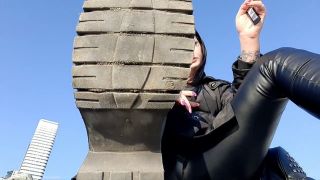 Smoking Dominatrix Nika – Is Smoking On The Beach And You Have To Lick Her Dirty Boot Soles-2