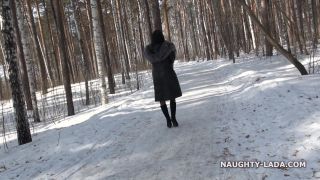 Naughty Lada - Stockings Flashing in the Park.-3