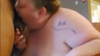 BBC sloppy face fuck and throatpie piggy-0