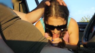 xSanyAny - Stranger Caught Me Jerking Off in a Car in a Public Park and Gave Me an Incredible BlowJob!!-5