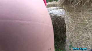 Roll in the Hay with Hot Brunette Public-4