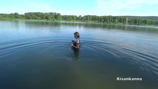 Kisankanna - Squirt In A Public Place. Swimming In The Lake With Cloth ...-3