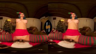 VR 180  Blue Haired Elf Jewelz Blu Rides Santa'S Big Cock -4