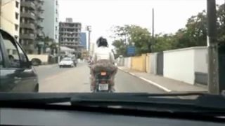 No panties in  motorcycle-1