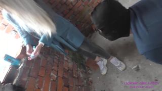 Spitting – LICKING GIRLS FEET – NICOLE – Walk through an abandoned house – Humiliates her pathetic loser slave - Humiliation games-3