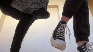 adult xxx clip 43 pornhub femdom Petite Princess FemDom – Mistress Kira and Mistress Sofi – Double POV Spitting And Dirty Sneaker Soles Worship, dirty talking on fetish porn-0