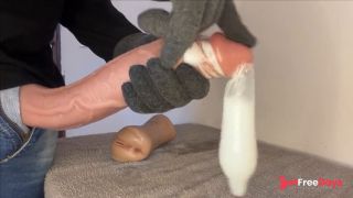 [GetFreeDays.com] Cane massaging the HUGE head of his cock until he cums and fills his entire condom Adult Stream March 2023-0