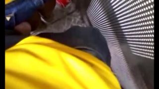 Pervert dude rubs cock in woman's pants-3