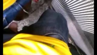 Pervert dude rubs cock in woman's pants-4