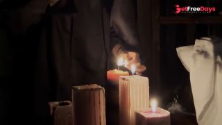 Nun Monika Fox Masturbates with Candles and Squirts-3