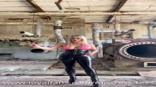 Latex Whip Practice In The Boiler Room.-1