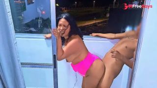 [GetFreeDays.com] Latina slut fucking and sucking cock on a balcony overlooking the public street. Medellin, Colombia Sex Clip June 2023-5