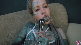 Tattoo Girl Masturbating With BIG STEEL TOY, ANAL Masturbation, Gape, A.-9
