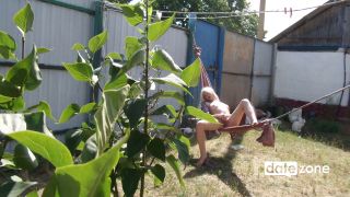 Blonde Masturbates On A Hammock-7