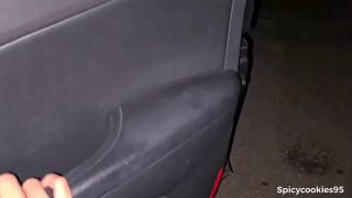 Girlfriend Masturbating In Front Of Strangers In Public Carpark Outside Car, Dogging Slut, Cuckold 1080p-0