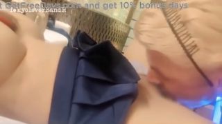 Japanese milf wearing a sailor suit and get creampie-6