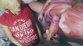 Kira GreenThreesome Cumshot Compilation, Cum On Body - Amateur Homevideo Teen Kira Green - 1080p-2