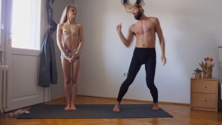 Workout Yoga Exercise Together For The First Time.-8