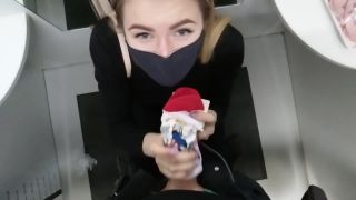 Eleo and Mish in 019 GF makes me Risky Cum inside White Disney Sock in Mall Public Changing Room on public -1