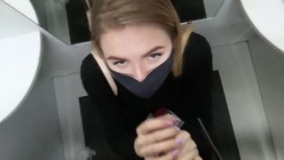 Eleo and Mish in 019 GF makes me Risky Cum inside White Disney Sock in Mall Public Changing Room on public -9