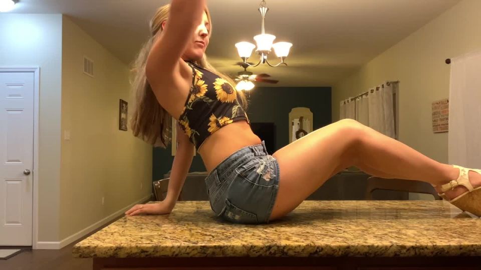 ErikaSwingz - Strip Tease on the Kitchen Island - Submissive sluts