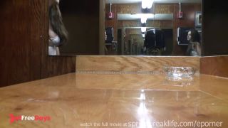Brunette Flashes In Bar Then Pees - Kacey Kox-9
