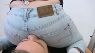 7123 Loser Boyfriend Is Punished - JeansSitting-7