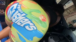 Big Booty Ebony Gets Fucked Through A Hole In Her Tight Gusher Shorts O.-9