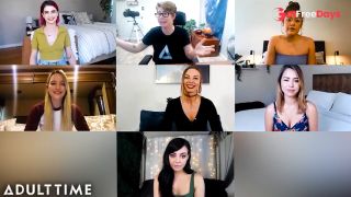 Cast of Award Winning teenage Lesbian Reunites and Masturbates Together-5