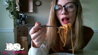 online video 18 LucySpanks – Messy Food Porn Spaghetti Tits | masturbation instructions | fetish porn femdom fetish porn-3