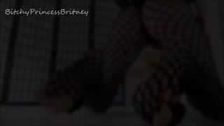 Princess Britney - Fishnet Foot Tease - foot fetish - fetish porn white socks fetish-2